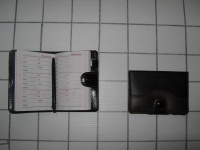 Address Book leather cover pocket size 7.5x10cm #886