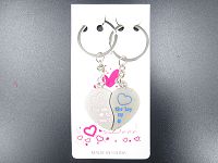 Metal Key Ring- Heart#B (3.5cm)