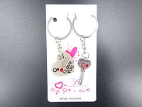 Metal Key Ring-Key&Heart (3.5cm)