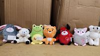 10cm (Animals) Soft Toy Key Ring Mix