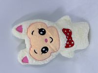 773-2 7in White Cat ( red bo tie & saw eyes)